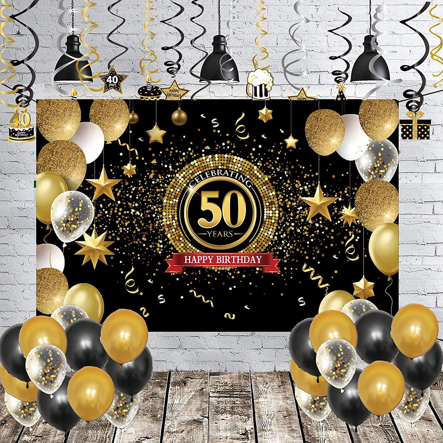 Birthday Background Golden Black Pink Balloon Stock Vector Royalty Free  1343435900  Shutterstock